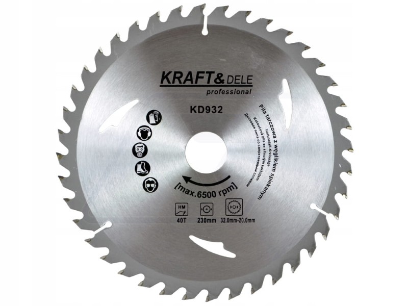 Tarcza widiowa do drewna Kraft&Dele KD932 230x32 mm 40Z