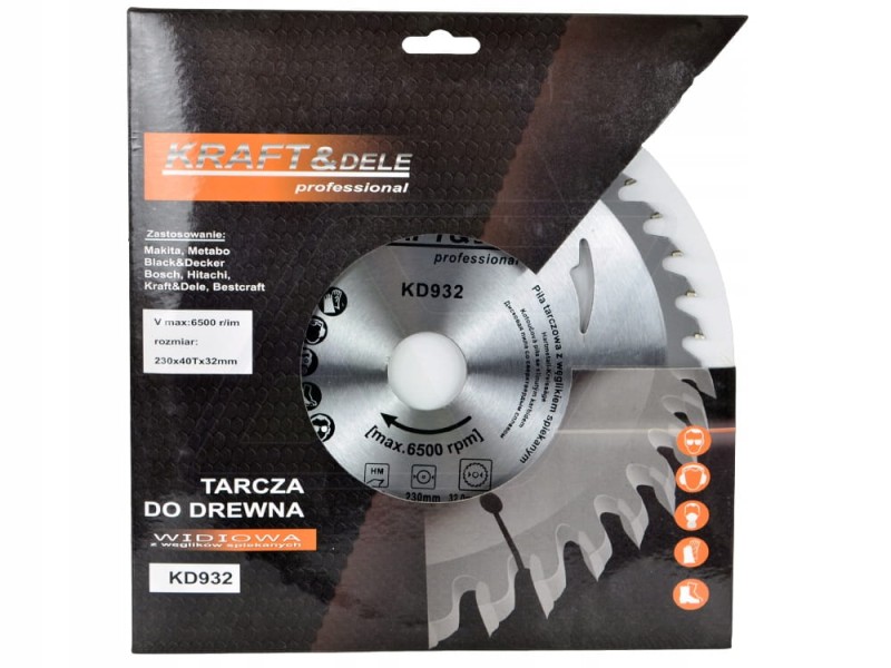 Tarcza widiowa do drewna Kraft&Dele KD932 230x32 mm 40Z