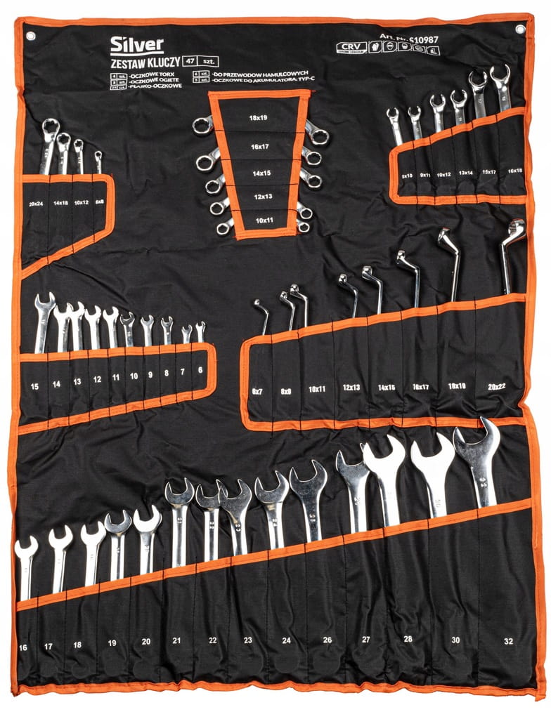 Klucze płasko-oczkowe SilverTools S10987