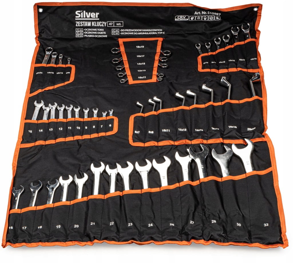 Klucze płasko-oczkowe SilverTools S10987