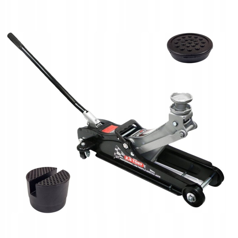 Podnośnik niskoprofilowy hydrauliczny 2,5T + 2 nakładki
