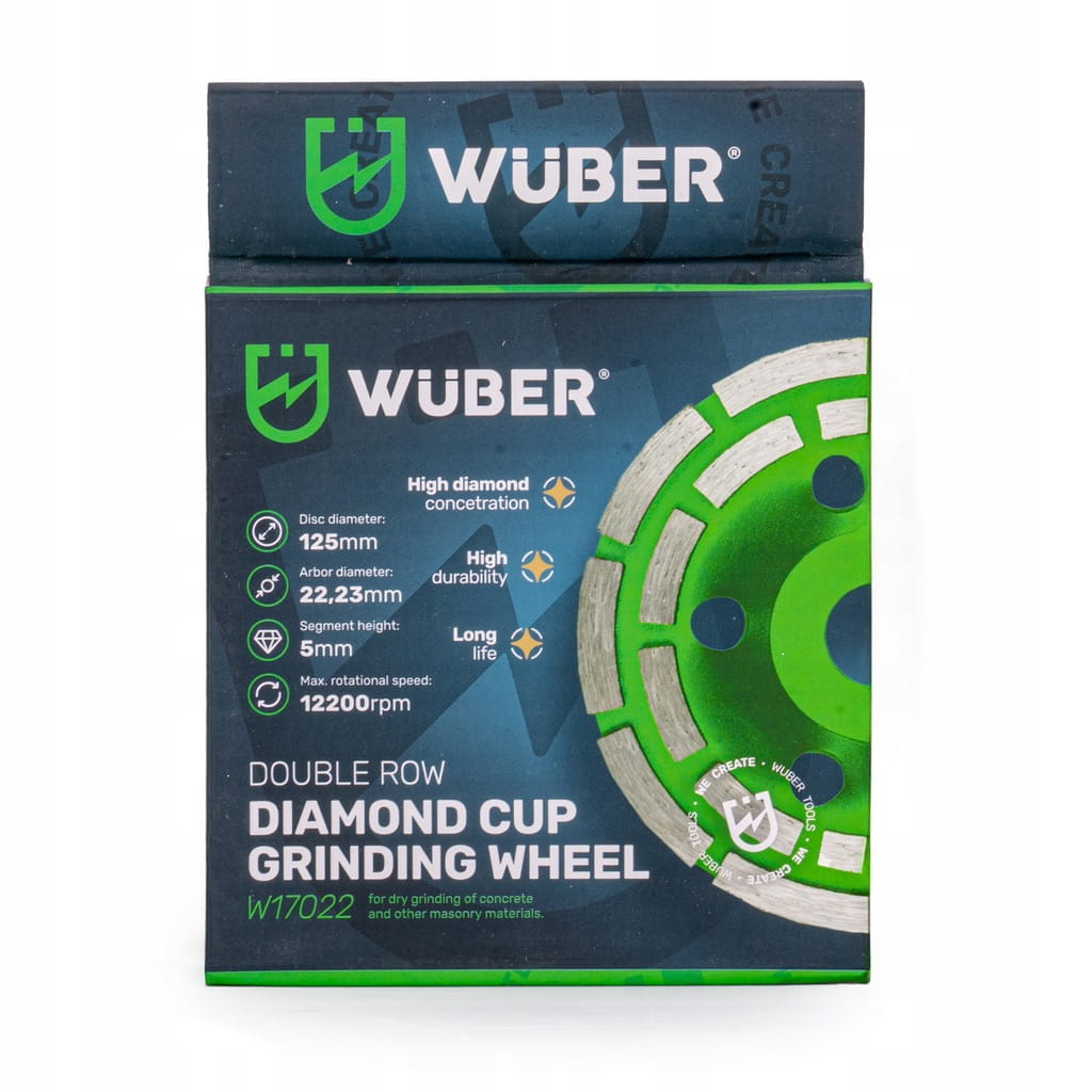 DIAMENTOWA TARCZA 125MM GARNKOWA DO SZLIFOWANIA BETONU SEGMENTOWA WUBER