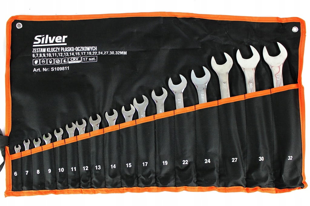 Zestaw kluczy płasko-oczkowych SilverTools S109811