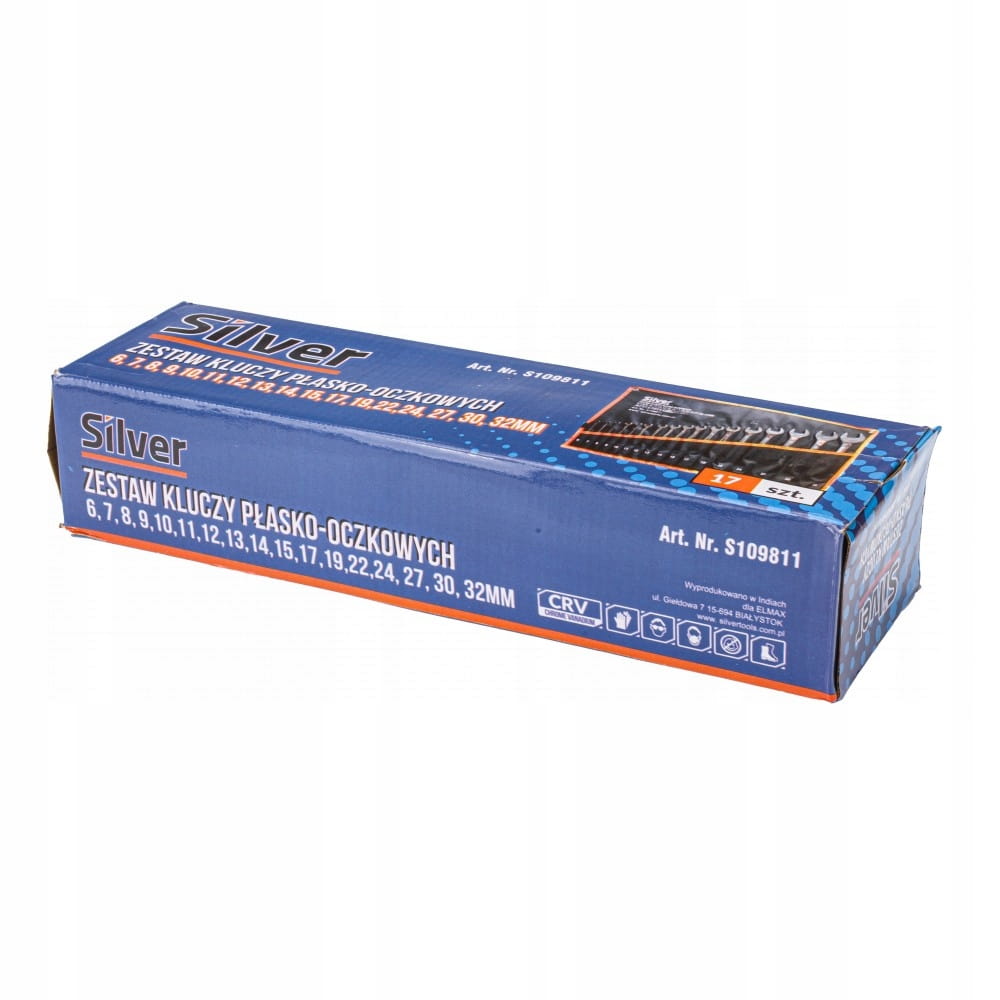 Zestaw kluczy płasko-oczkowych SilverTools S109811