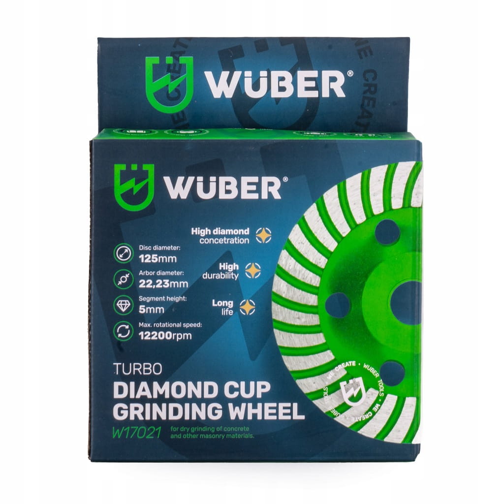 DIAMENTOWA TARCZA GARNKOWA DO SZLIFOWANIA BETONU 125MM SEGMENTOWA WUBER