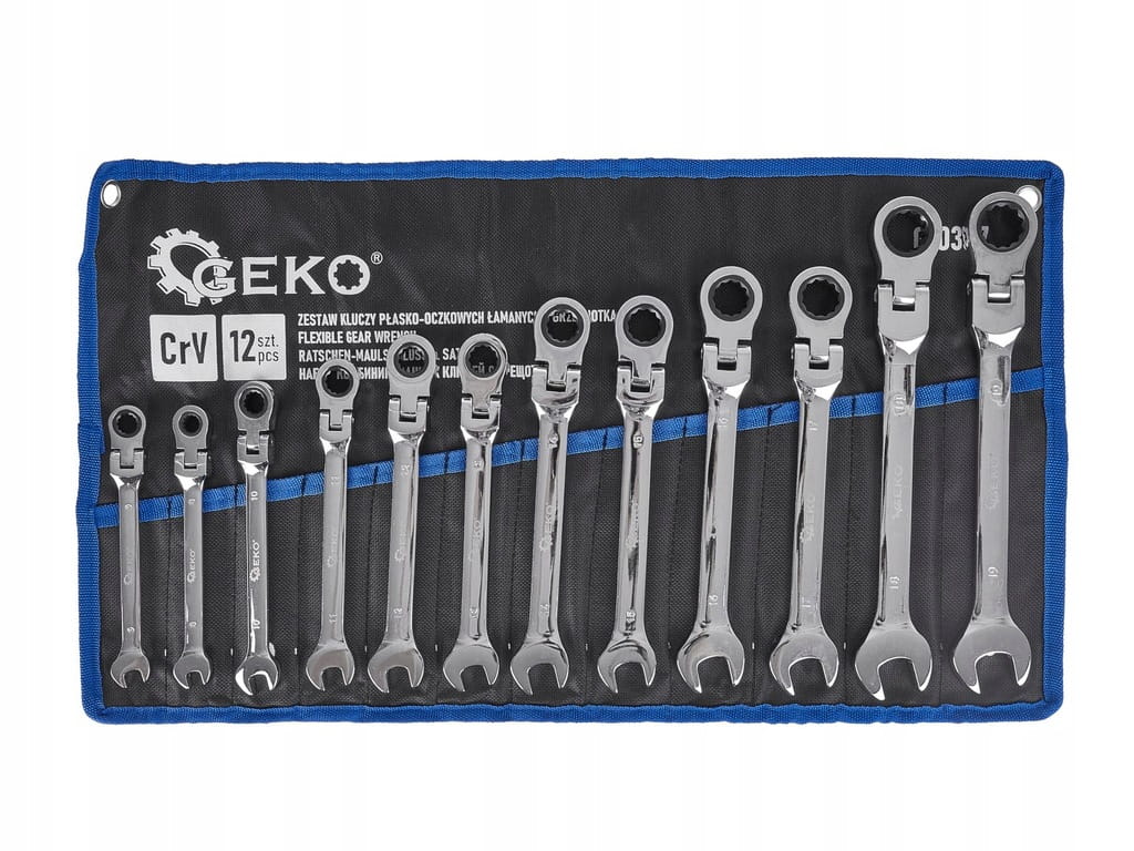 Zestaw kluczy płasko-oczkowych Geko G10337