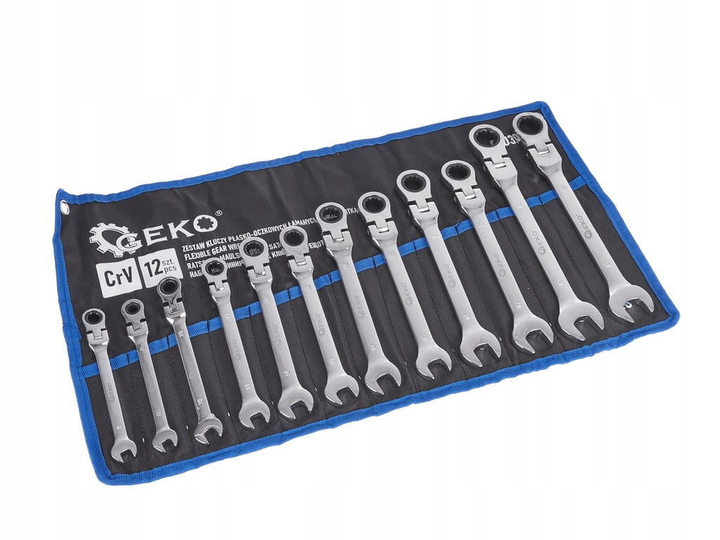 Zestaw kluczy płasko-oczkowych Geko G10337
