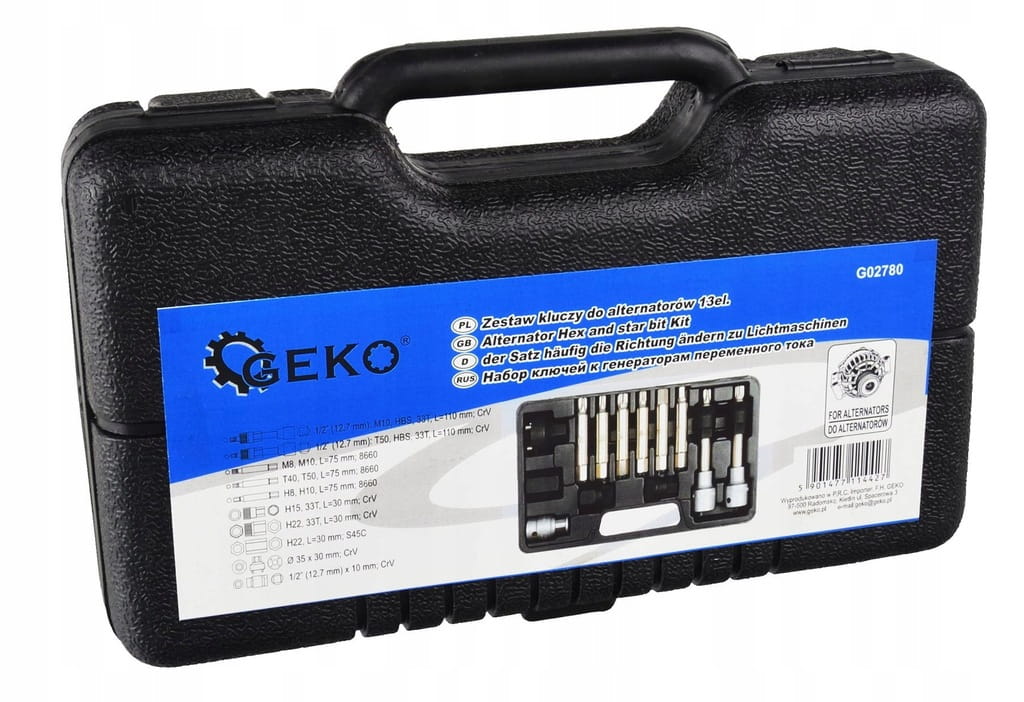 Geko Zestaw kluczy do alternatorów 13el. G02780