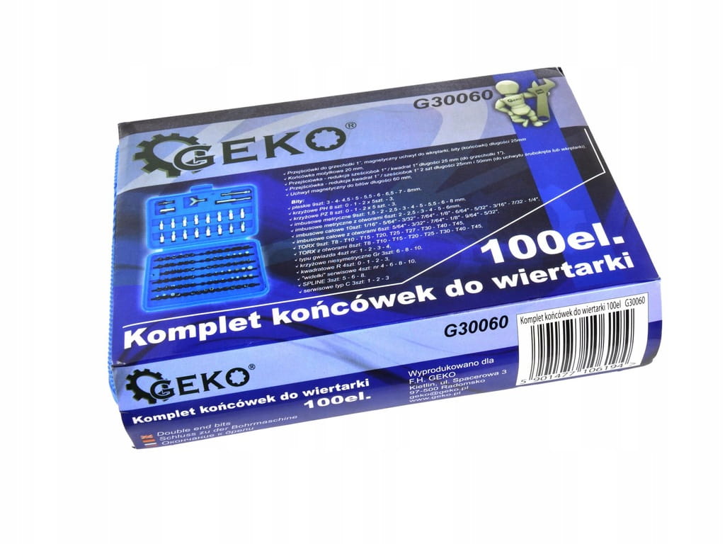 100el. zestaw bitów do wkrętarki GEKO G30060