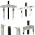 ŚCIĄGACZ ŁOŻYSK PIAST DWURAMIENNY 2 RAMIENNY ŚRUBOWY 6' 150MM MOCNY KD10132