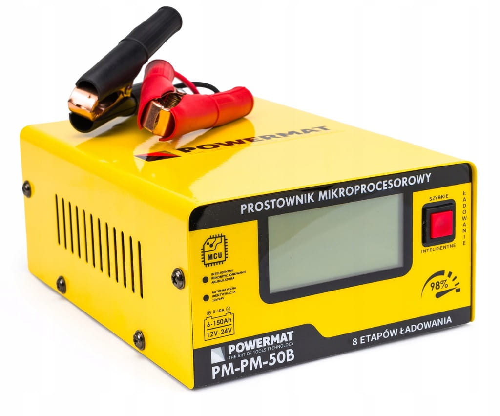 Prostownik mikroprocesorowy Powermat PM-PM-50B 10 A