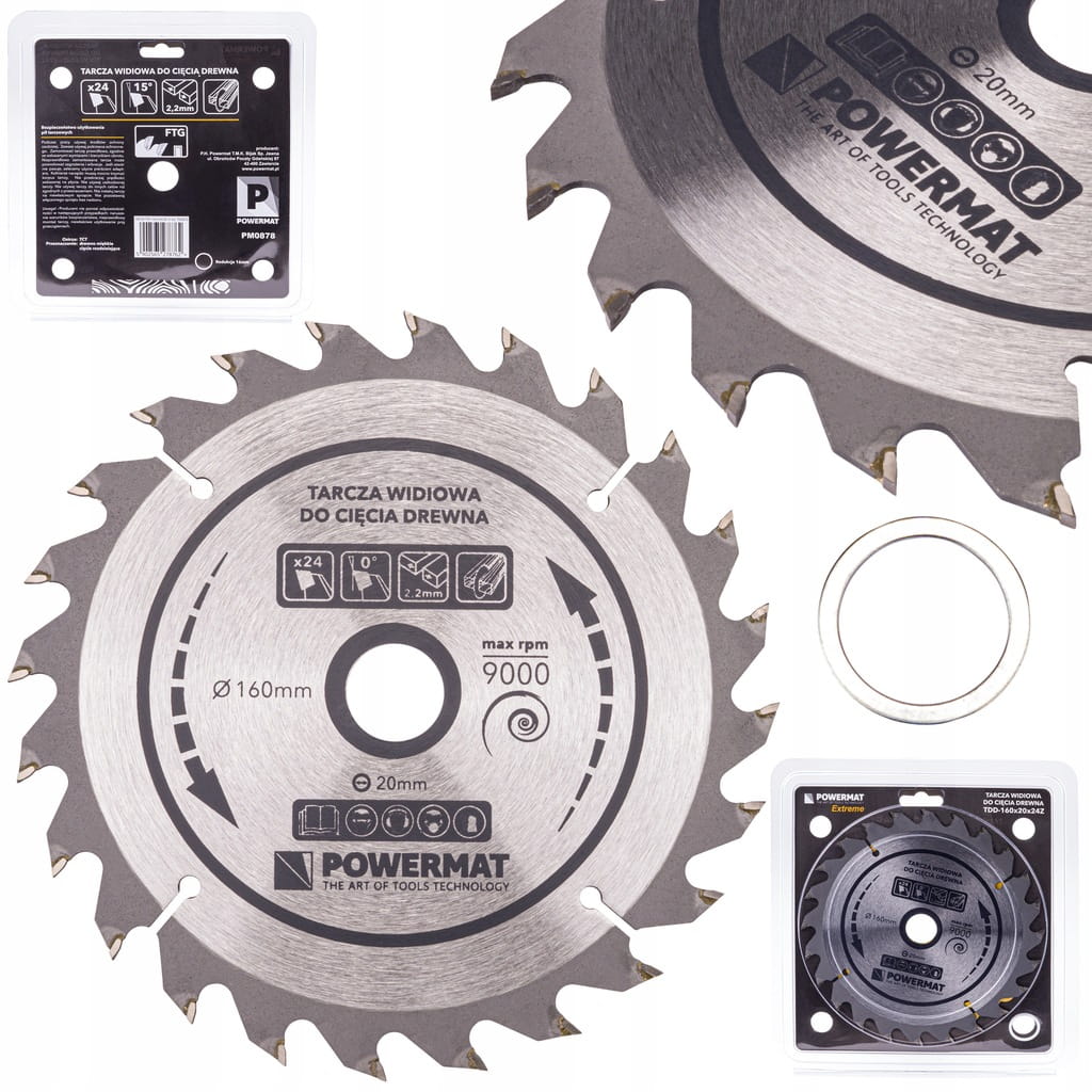 Tarcza WIDIOWA Do Drewna Piły Piła 160 x 20 mm 24Z
