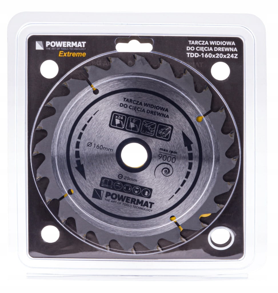Tarcza WIDIOWA Do Drewna Piły Piła 160 x 20 mm 24Z