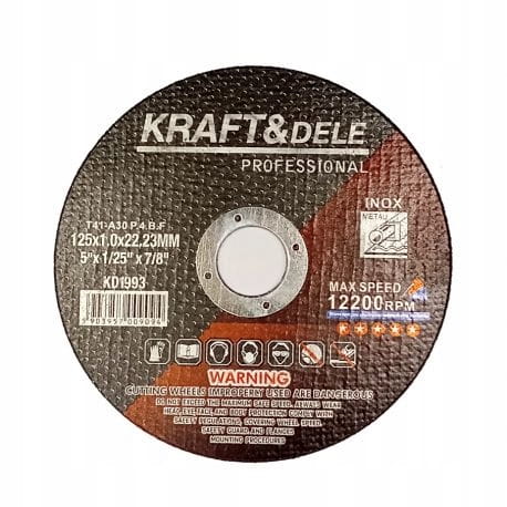 TARCZA DO CIĘCIA METALU 125X1,0X22,2MM zestaw 25sztuk