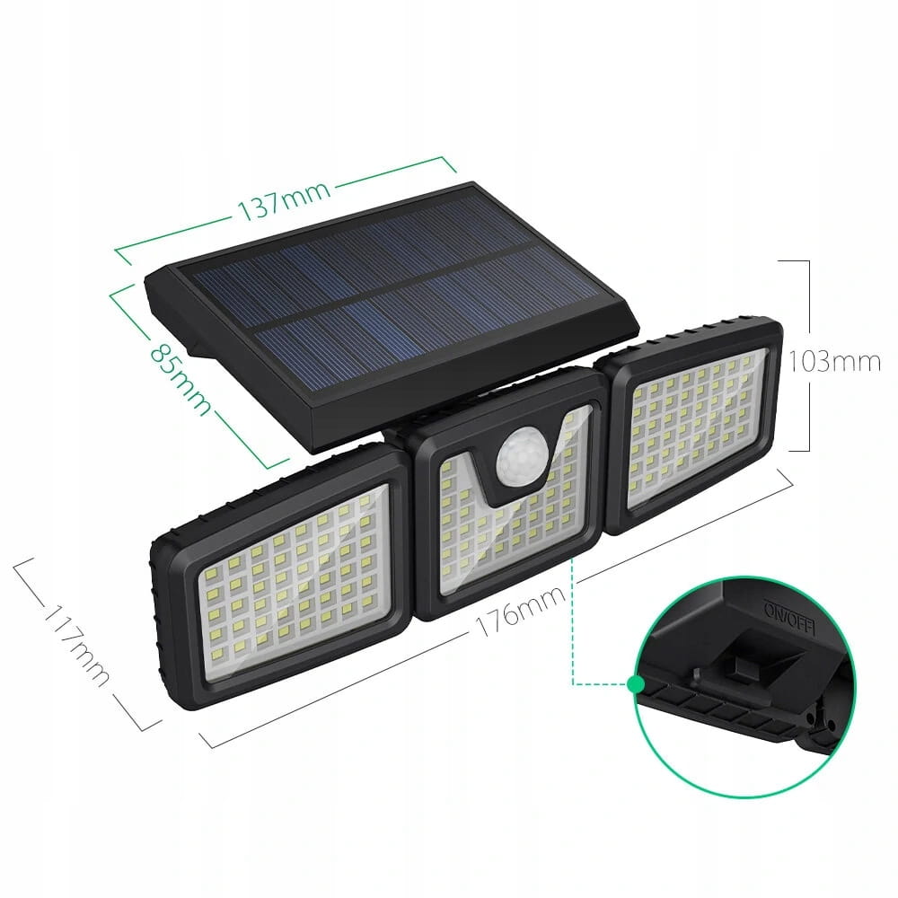 Lampa uliczna SuperLED 8 W 800 lm zasilanie solarne