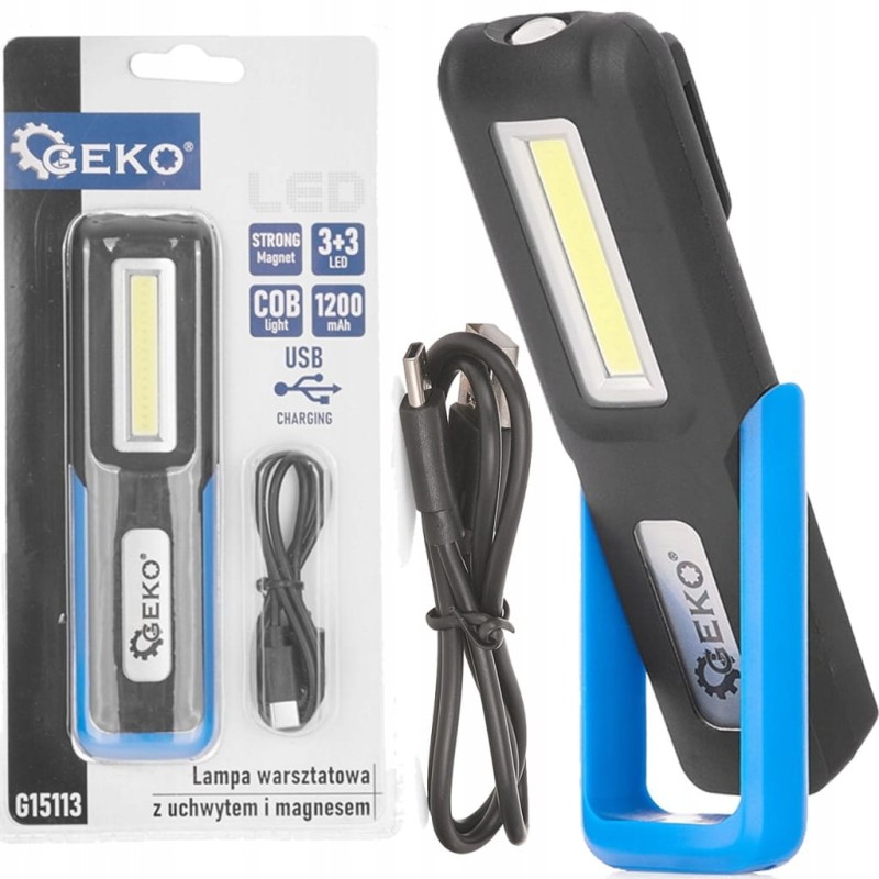 Lampa warsztatowa LED COB 1200mAh LATARKA MAGNES