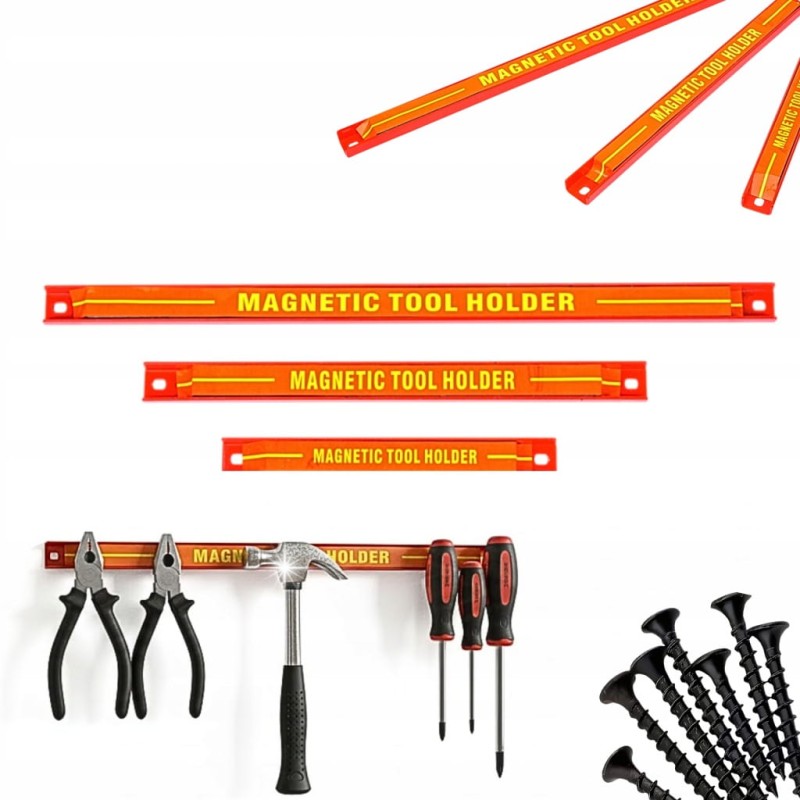 Listwa Magnetyczna 3 szt 45cm 30cm 20cm Listwy Magnes Na Narzędzia Zestaw