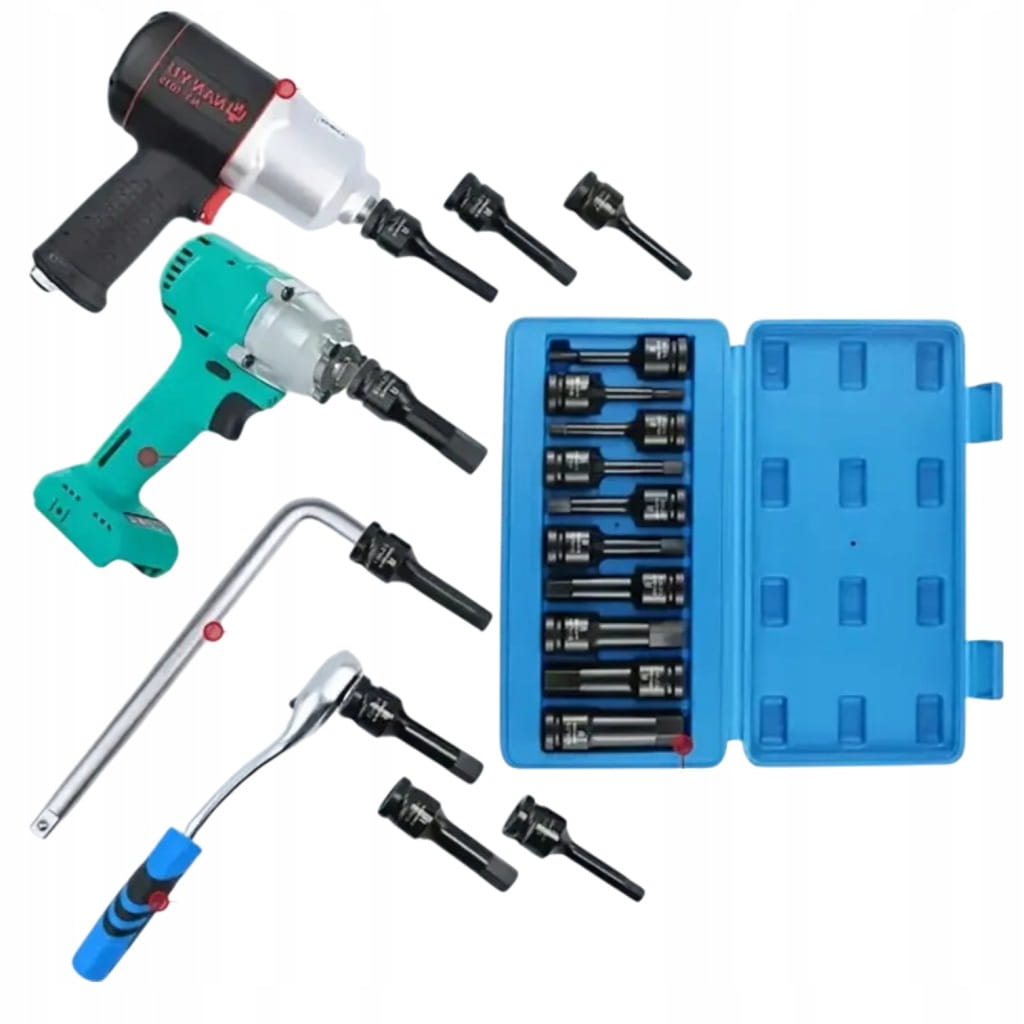 Nasadki udarowe HEX 1/2" H5-H19 8 el. zestaw SilverTools S11037