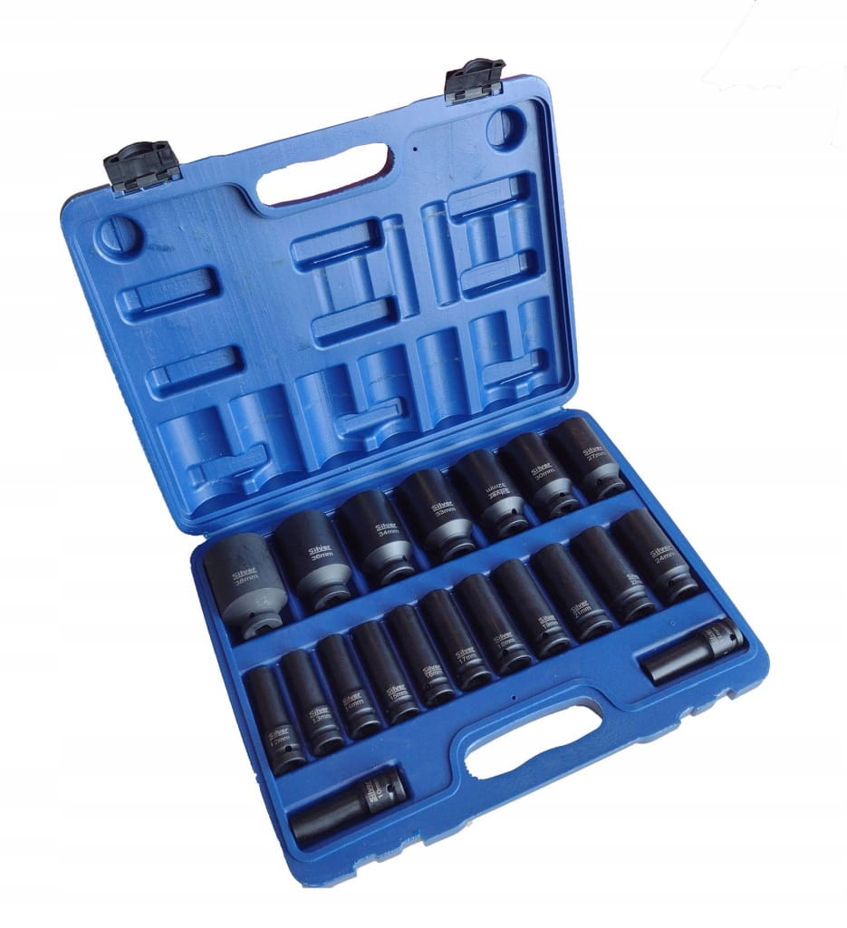 Nasadka udarowa SilverTools 1/2" 10-38 mm zestaw 20 szt.