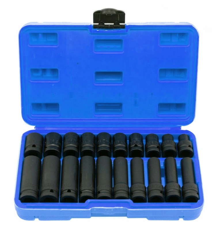 Nasadka udarowa SilverTools 1/2" 6-kątna 10-19 mm 20 szt.