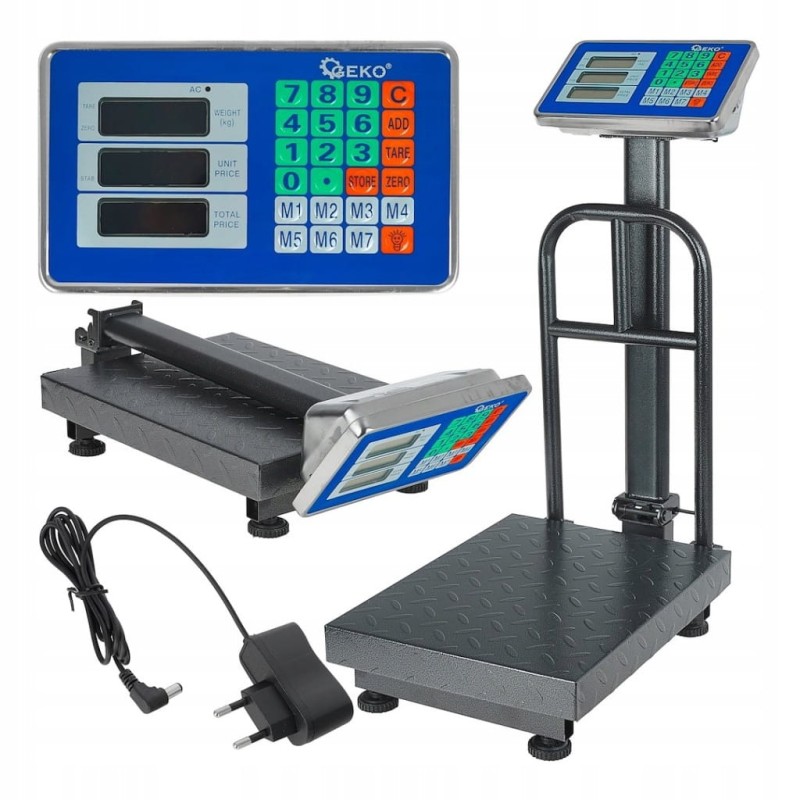 WAGA ELEKTRONICZNA MAGAZYNOWA PRZEMYSŁOWA PLATFORMOWA 150kg LCD
