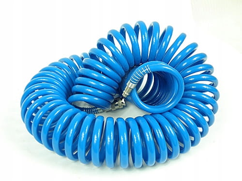 Wąż spiralny pneumatyczny SilverTools 10 m 8x12 mm niebieski