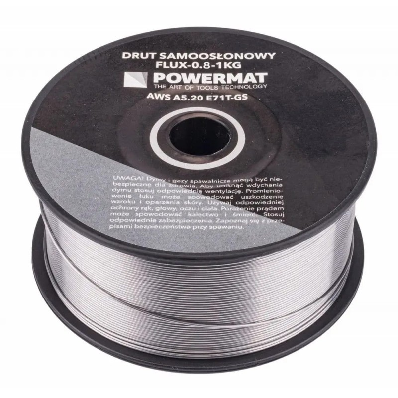 POWERMAT Drut spawalniczy rdzeniowy (samoosłonowy) 0,8mm 1kg FLUX-0.8-1KG,