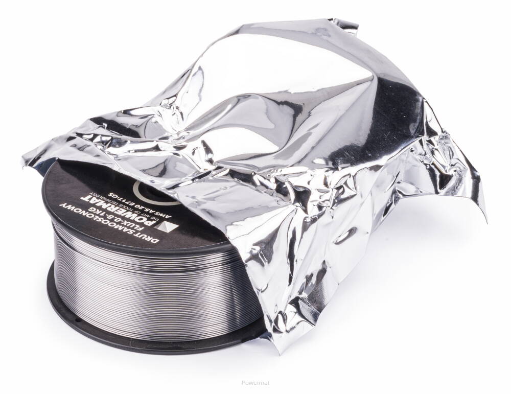 POWERMAT Drut spawalniczy rdzeniowy (samoosłonowy) 0,8mm 1kg FLUX-0.8-1KG,