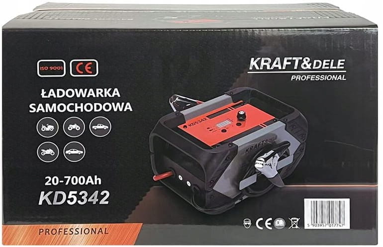 Prostownik z rozruchem Kraft&Dele 20-700 Ah 12/24 V 85 A