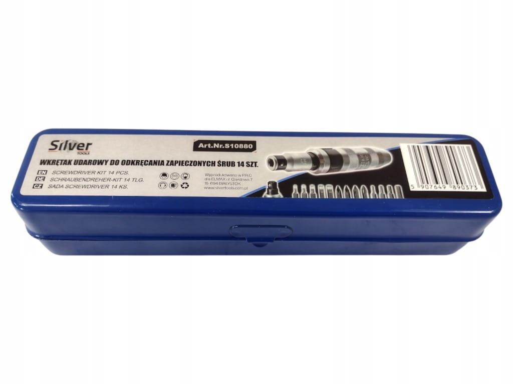 Wykrętak udarowy pobijak do śrub 14 el. zestaw SilverTools S10880