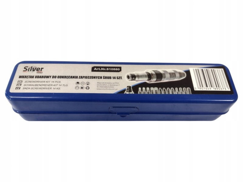 Wykrętak udarowy pobijak do śrub 14 el. zestaw SilverTools S10880