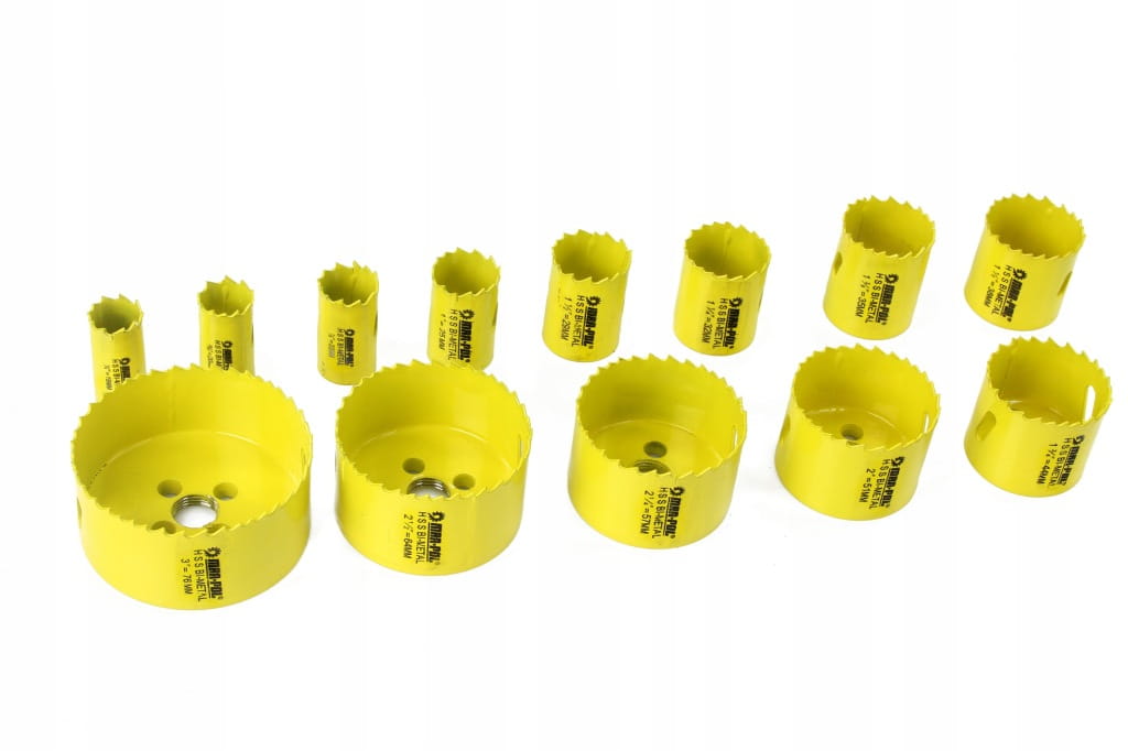Otwornica bimetalowa Mar-Pol 76 mm zestaw 17 szt.