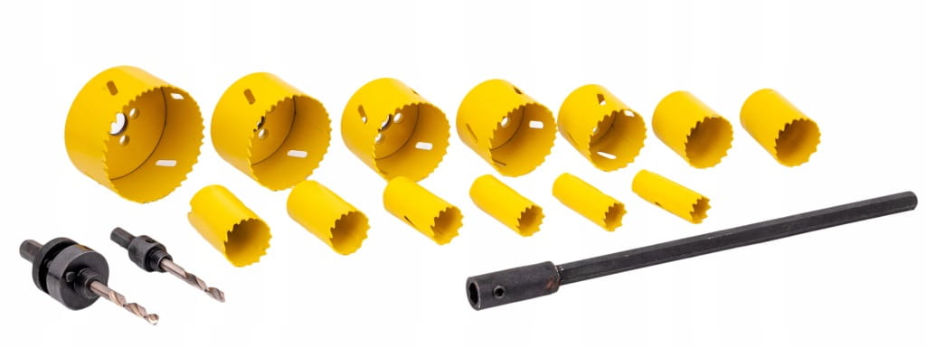 Otwornica bimetalowa Mar-Pol 76 mm zestaw 17 szt.