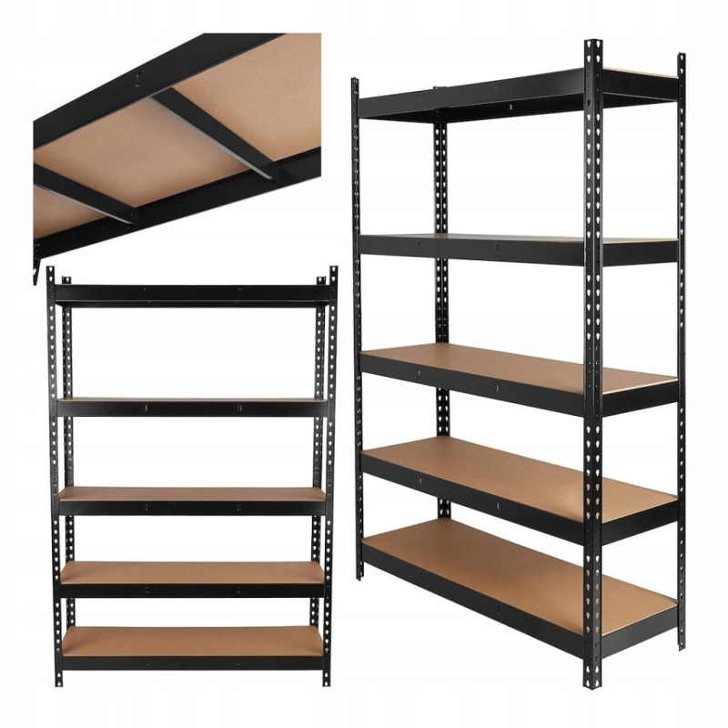 Regał magazynowy metalowy Geko 180 x 120 x 40 cm max 280 kg na półkę