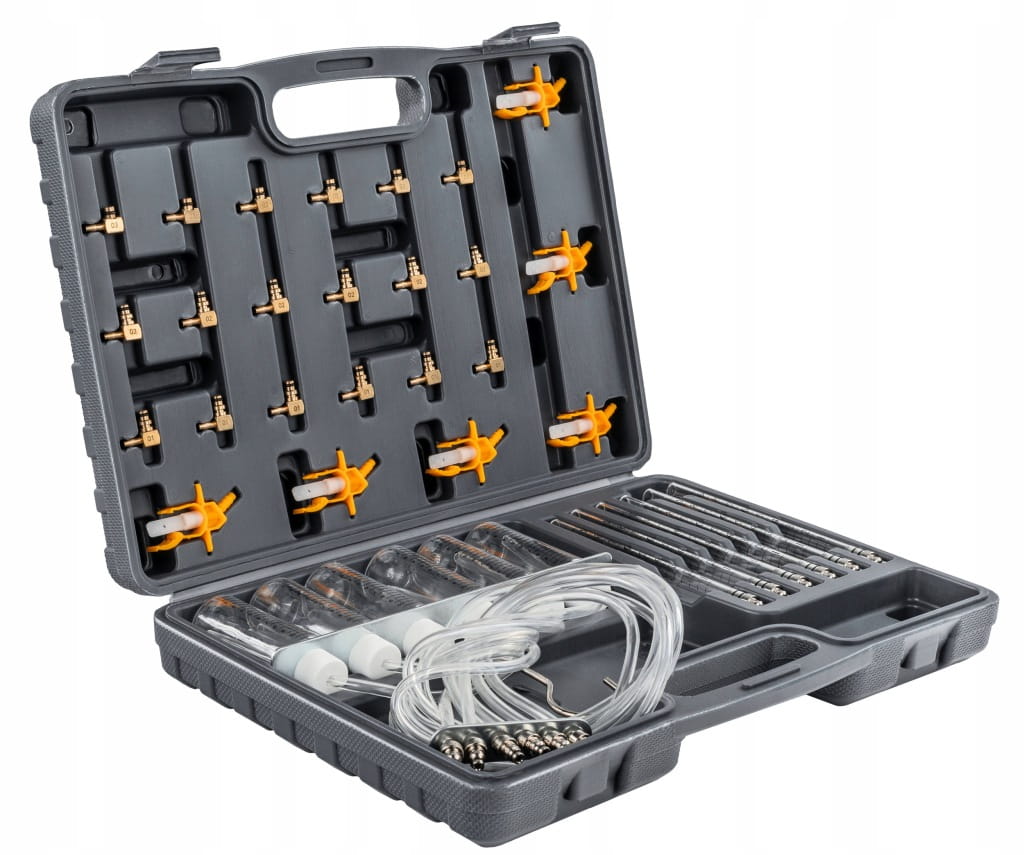 ZESTAW DIAGNOSTYCZNY WTRYSKIWACZY COMMON RAIL 31 EL. TESTER DIESEL ADAPTERY