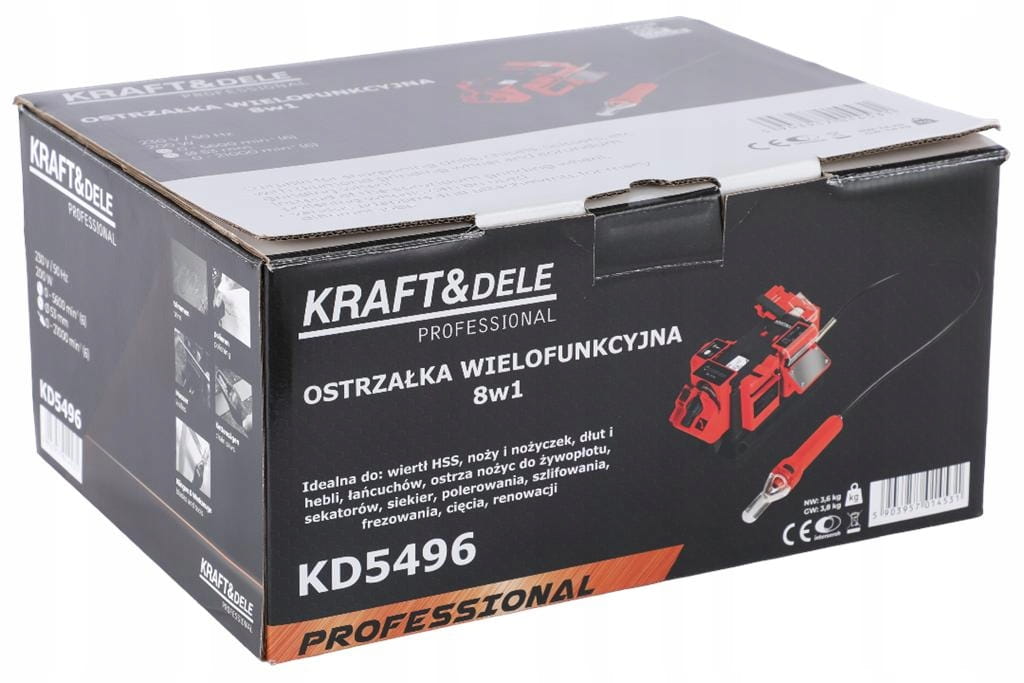 Ostrzałka wierteł noży dłut wielofunkcyjna 8w1 220W Kraft&Dele