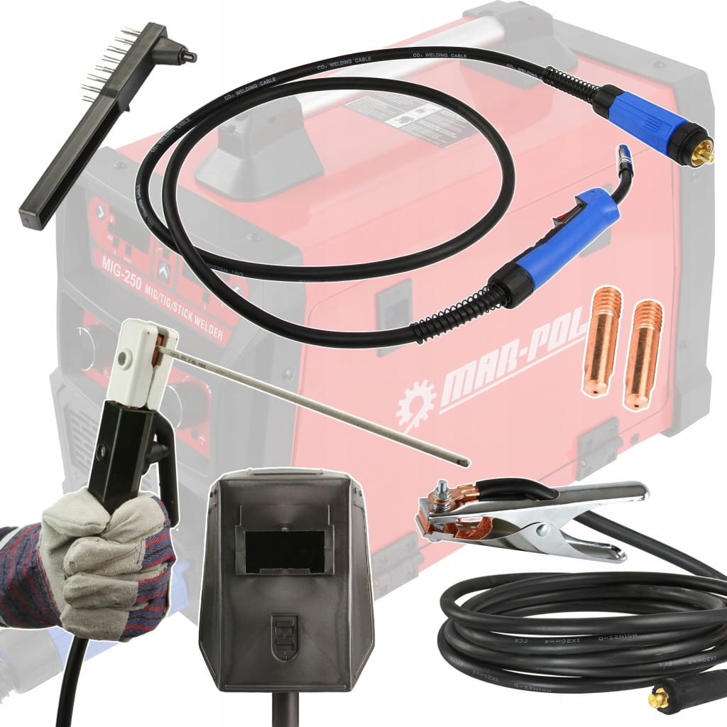 Półautomat spawalniczy MIG/MAG, MMA, TIG Mar-Pol 30-250 A 230 V