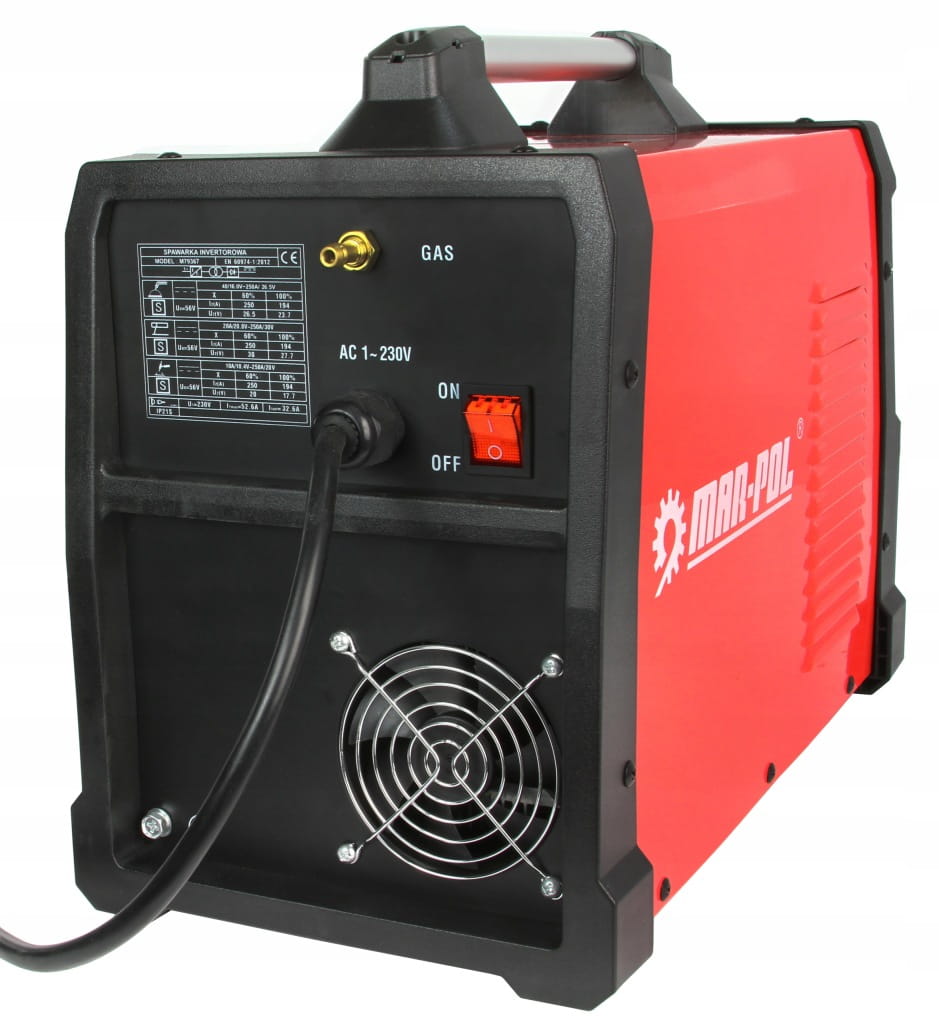 Półautomat spawalniczy MIG/MAG, MMA, TIG Mar-Pol 30-250 A 230 V