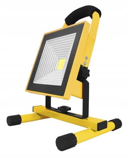 Lampa robocza LED z akumulatorem 10W halogen SLIM 12V/230V