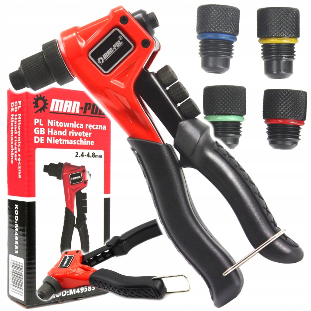 NITOWNICA RĘCZNA PROFI 2,4-4,8mm 4 KOŃCÓWKI 180mm