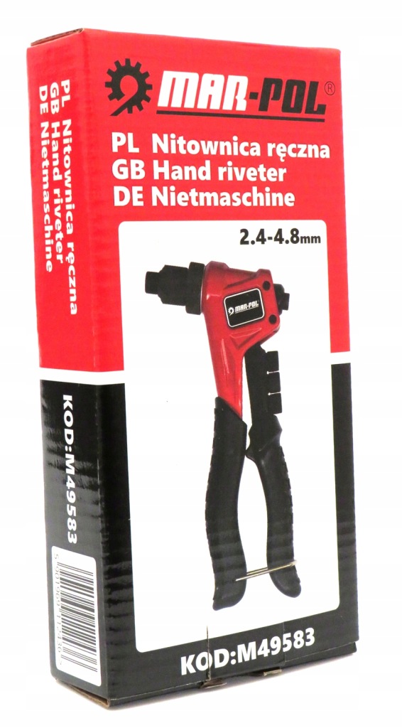 NITOWNICA RĘCZNA PROFI 2,4-4,8mm 4 KOŃCÓWKI 180mm