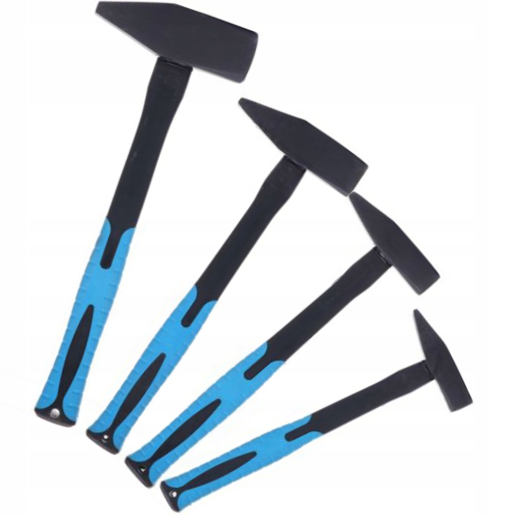 MŁOTEK ŚLUSARSKI ZESTAW MŁOTKÓW KOMPLET 4 SZT 200-1500 G RĄCZKA FIBERGLASS