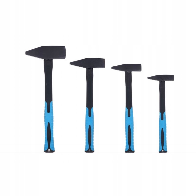 MŁOTEK ŚLUSARSKI ZESTAW MŁOTKÓW KOMPLET 4 SZT 200-1500 G RĄCZKA FIBERGLASS