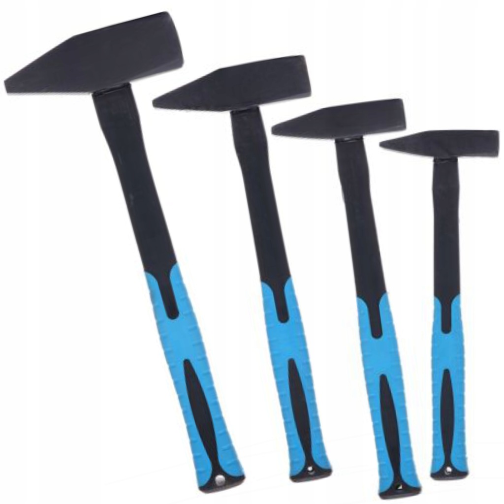 MŁOTEK ŚLUSARSKI ZESTAW MŁOTKÓW KOMPLET 4 SZT 200-1500 G RĄCZKA FIBERGLASS