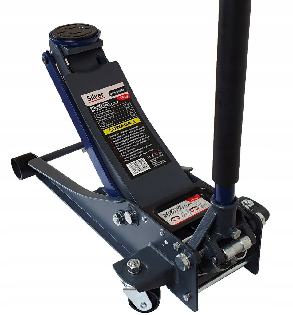 PODNOŚNIK HYDRAULICZNY NISKOPROFILOWY 3,5 T – ZAKRES 75–500 mm, 2 TŁOKI