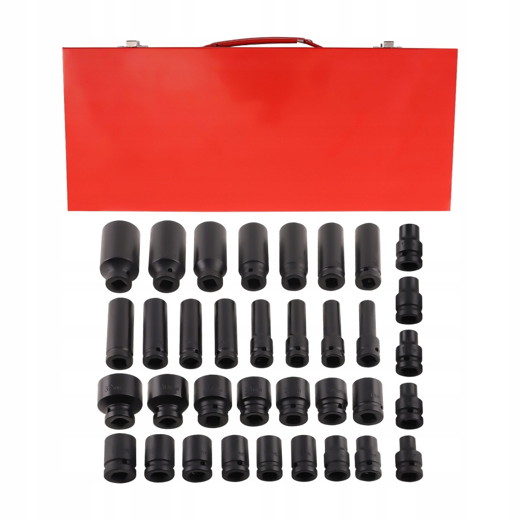 Nasadka udarowa Kraft&Dele 1/2" 6-kątna zestaw 35 szt. 8-32 mm