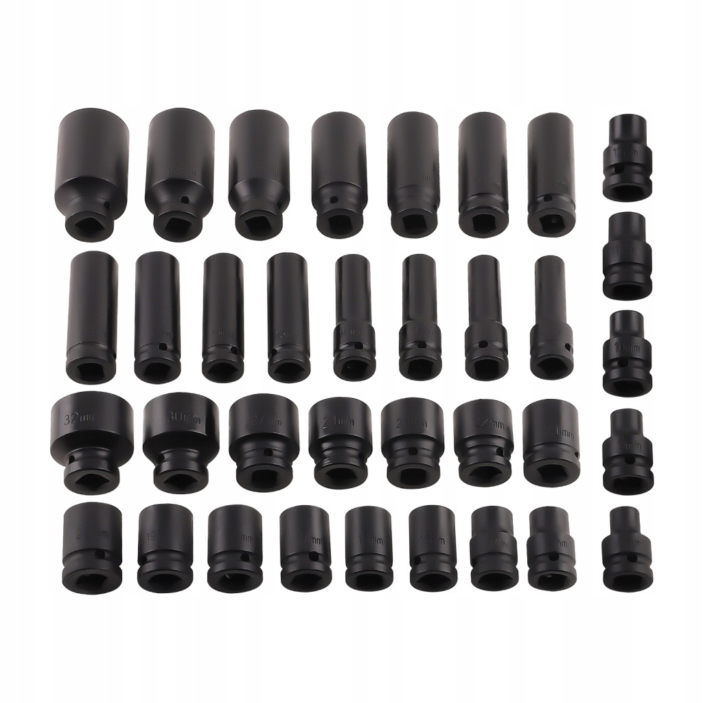 Nasadka udarowa Kraft&Dele 1/2" 6-kątna zestaw 35 szt. 8-32 mm