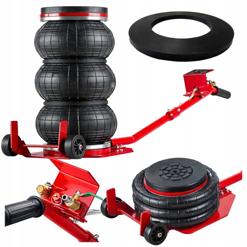 Podnośnik Pneumatyczny Lewarek Samochodowy 15-40cm Bałwanek Poduszka 3,5T