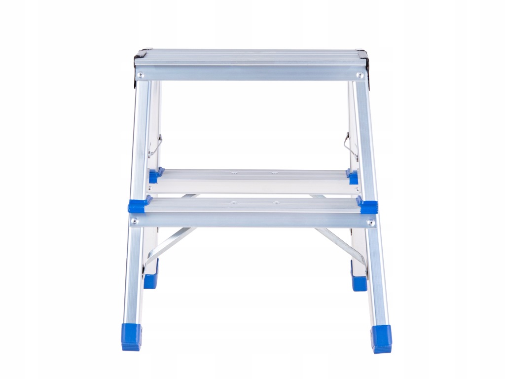 Drabina aluminiowa 2-stopniowa dwustronna 150 kg stołek Geko Profi