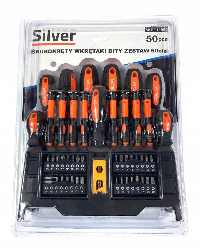 Zestaw wkrętaków z bitami SilverTools S11590